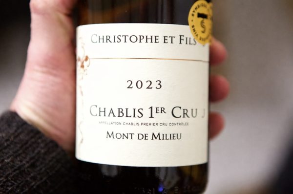 Chablis wine bottle, 2023 vintage.